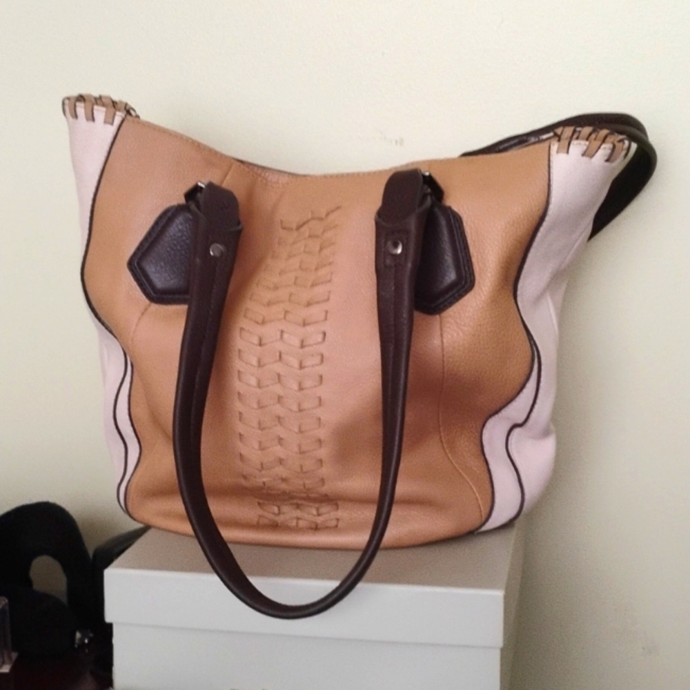 orYANY, genuine leather,pink and camel(nubuck).